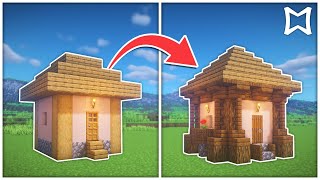 ► How To Transform A Small Farm Village House In Minecraft 1  Survival Build [upl. by Sev]