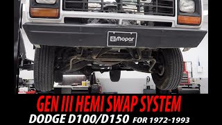 Hooker BlackHeart Dodge D100D150 Gen 3 Hemi Swap System [upl. by Winnick]