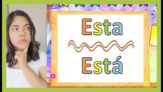 Difference between ESTA and ESTÁ  Examples  Exercises [upl. by Florette]