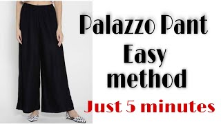 Palazzo pant cutting and stitchinghow to stitch palazzo pantsVery easy method [upl. by Sitruc98]