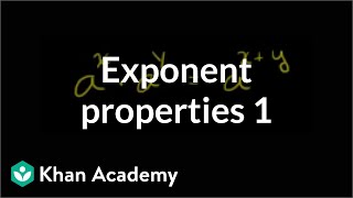 Exponent properties 1  Exponent expressions and equations  Algebra I  Khan Academy [upl. by Maltzman]