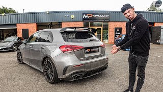 MERCEDES A35 AMG MILLTEK EXHAUST INSTALL [upl. by Oirevlis]