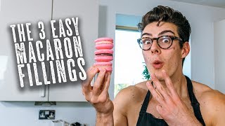 3 Easy Macaron Fillings  Topless Baker [upl. by Inatirb47]