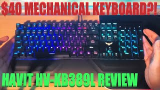 Amazing 40 RGB Mechanical KeyboardW Mouse Havit HVKB389L Review  2020 [upl. by Elagibba]