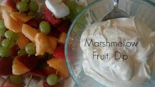 Marshmellow Fruit Dip 3 Ingredient Recipe [upl. by Grange719]