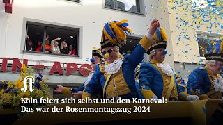 Köln feiert sich selbst und den Karneval Das war der Rosenmontagszug 2024 [upl. by Atteuqram]