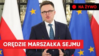 Orędzie Marszałka Sejmu Szymona Hołowni [upl. by Maddie]