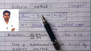 Eulers method  Eulers method in hindi [upl. by Kolosick]