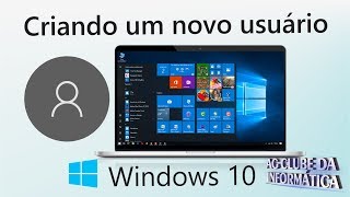 Como Criar um Novo Usuário no Windows 10 [upl. by Aivilo15]