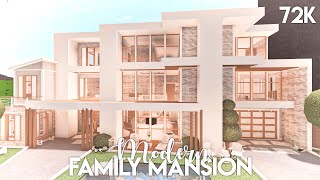 Modern Family Mansion  Bloxburg Build [upl. by Alleunam]