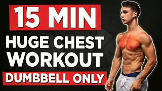 15 MINUTE CHEST amp SHOULDER WORKOUT DUMBBELLS ONLY [upl. by Xel]