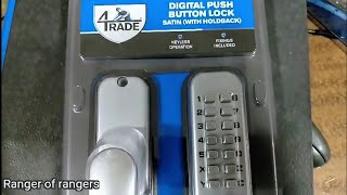 Door Lock  Digital Push button lock  Installation [upl. by Geibel962]