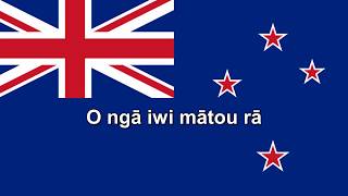 National Anthems New Zealand Aotearoa  Short version  Lyrics  Translation [upl. by Damalis234]