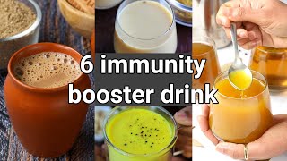 6 must try homemade immunity booster drink recipes  drinks to boost immune system  healthy drinks [upl. by Trilley]