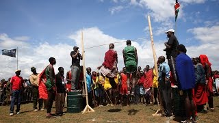 Maasaiwarrior style high jump in Africa [upl. by Nesyt]