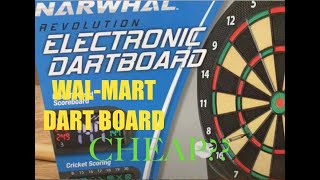 NARWHAL Revolution Electronic Dartboard  Unboxing Set Up Usage and Review WALMART [upl. by Hoj704]