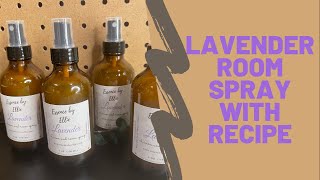 DIY  Lavender Room Spray  With Recipe  Only 4 Ingredients [upl. by Akenit335]