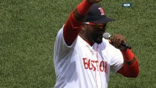 David Ortiz rallies the Boston crowd after Boston Marathon tragedy [upl. by Hcone]