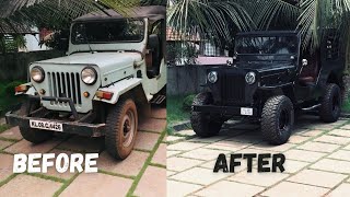 MAHINDRA JEEP RESTORED 1995 💥  full video Best modification  Best modified jeep in kerala 💯 [upl. by Welcome97]