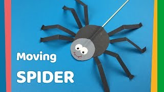 DIY for kids Moving Spider craft  Very easy and fun craft [upl. by Ikkaj234]