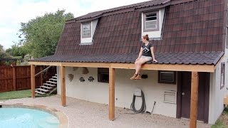 How To Build a Covered Patio  DIY Porch Part 1 [upl. by Lamok]