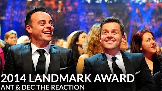 NTA 2014 Landmark Award  Ant amp Dec The Reaction [upl. by Chatav]