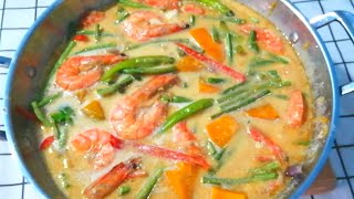 GINATAANG HIPON WITH KALABASA AT SITAW RECIPE [upl. by Ymerej]