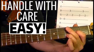 Handle With Care  The Travelling Wilburys  EASY Guitar Lesson [upl. by Aneetsyrk325]