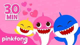 Linda Tiburón Mamá y más canciones para niños  Tiburón Bebé  Pinkfong Canciones Infantiles [upl. by Nicko]