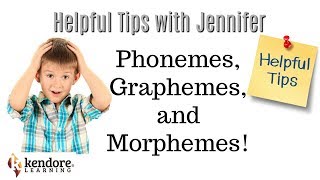 Phonemes Graphemes and Morphemes [upl. by Giordano193]