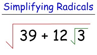 Math  Simplifying Radicals [upl. by Joela]