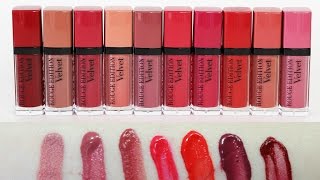 BOURJOIS Rouge Edition Velvet Matte Liquid Lipstick Chatty Review  Lip Swatches  TrishhYoungg [upl. by Amalee]