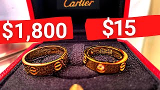 CARTIER LOVE RING DUPE VS AUTHENTIC  Amazon Dupe [upl. by Anwahsed672]