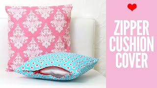 Zippered Cushion Covers for Beginners  Easy Tutorial [upl. by Pitchford]