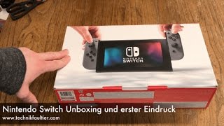 Nintendo Switch Unboxing und erster Eindruck [upl. by Thar]