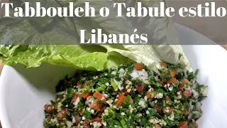 Receta de tabbuleh o tabule  🥗 Ensalada de comida Libanesa original [upl. by Netloc265]