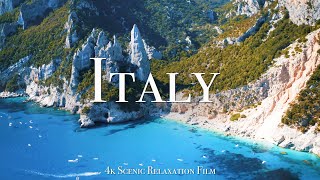 Italy 4K  Scenic Relaxation Film With Calming Music [upl. by Itnavart]