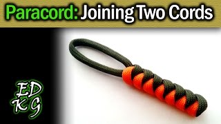 Simple Paracord Joining Cords amp 2color Snake Knots [upl. by Aniala]