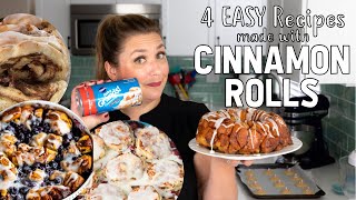 4 Ways to make Breakfast with Grands Cinnamon Rolls [upl. by Aleinad]