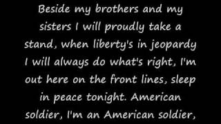 Toby Keiths American Soldier with Lyrics [upl. by Llyrrad]