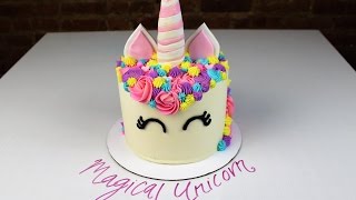 Magical Unicorn Cake I CHELSWEETS [upl. by Ademla]