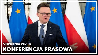 Konferencja prasowa marszałka Sejmu Szymona Hołowni [upl. by Peri900]