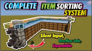 Minecraft Item Sorter  Easy Expandable Full Auto [upl. by Jago]