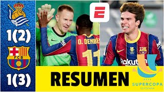 Real Sociedad vs Barcelona Ter Stegen FIGURA Barça sin Messi a la final  Supercopa de España [upl. by Tuck]