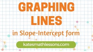 Graphing Lines in SlopeIntercept form [upl. by Arondel699]