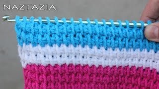 HOW to TUNISIAN CROCHET  Beginner Tunisian Tunisia Afghan Simple Stitch TSS Tunecino [upl. by Irreg]