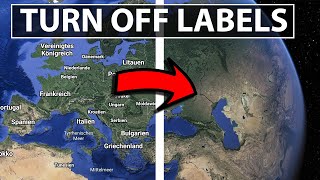 HOW TO TURN OFF LABELS on the Google Earth Browser [upl. by Nauqas]