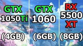 GTX 1050 Ti vs GTX 1060 vs RX 5500 XT in 1080p1440p and 2160p [upl. by Devonne]