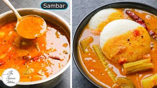 Restaurant Style Sambar Recipe  Sambar for Dosa Idli Vada  The Terrace Kitchen [upl. by Annovy]