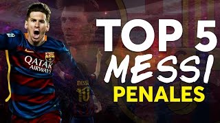 TOP 5  Leo Messi y sus Mejores Penales en La Liga [upl. by Velleman]